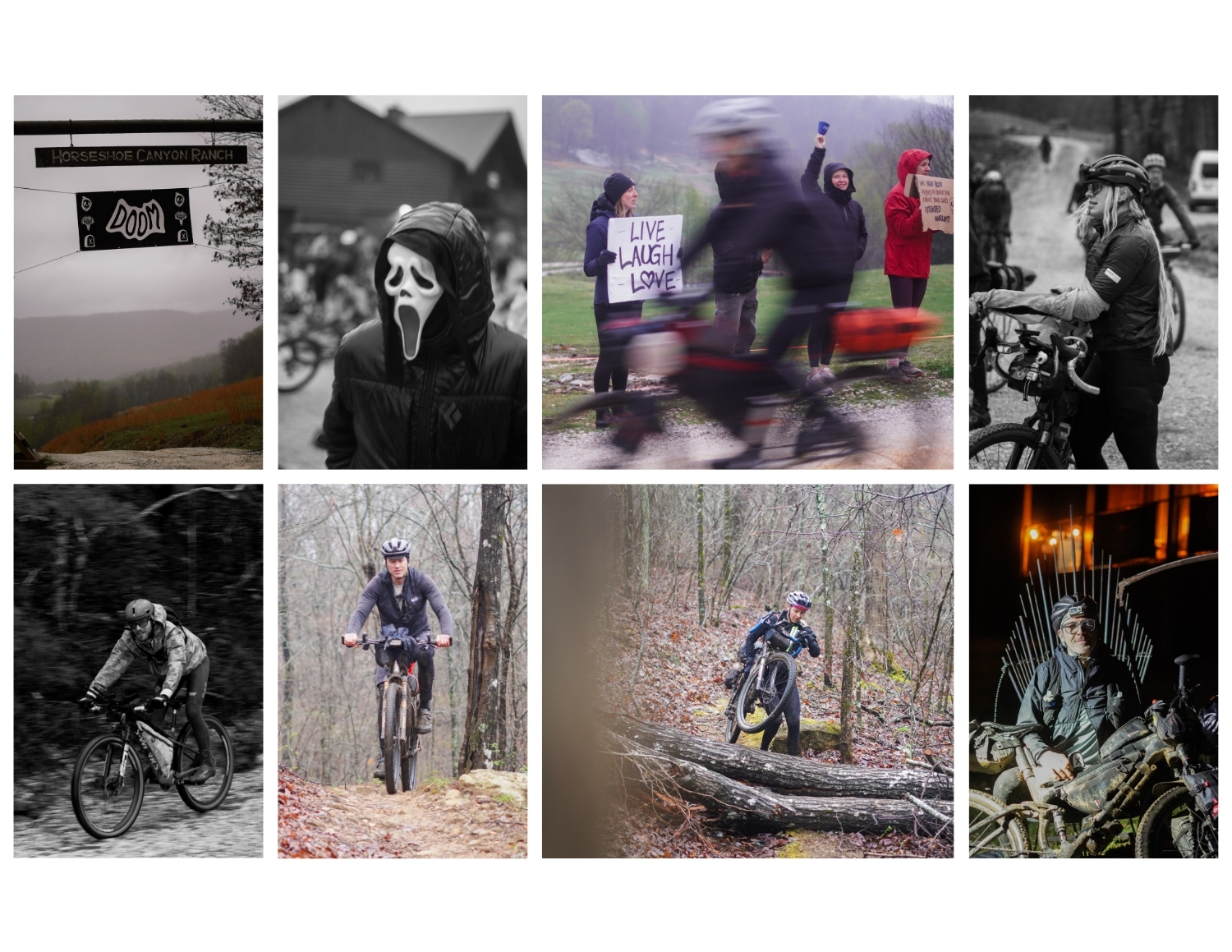 candid photographs from doom bikepacking race