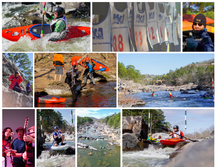 candid photos of participants at the Missouri Whitewater Championships
