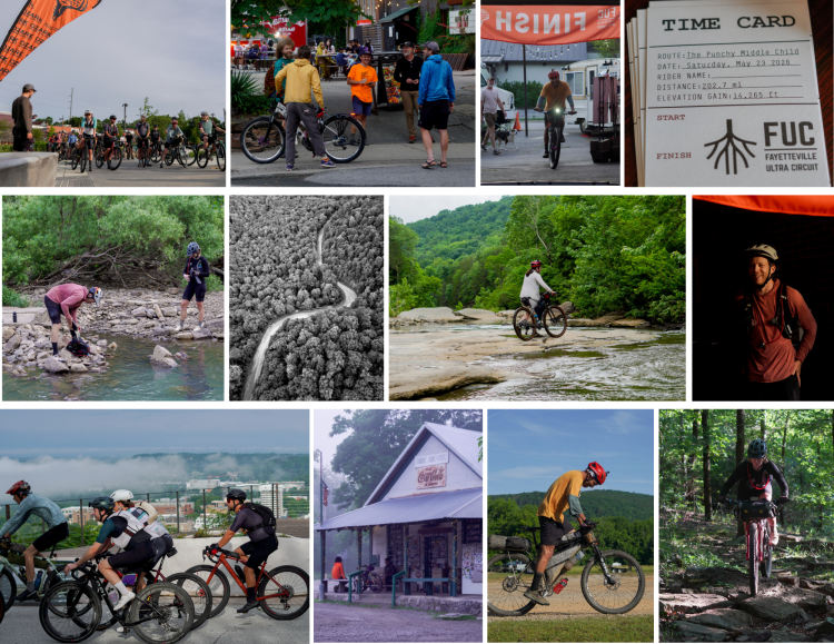candid photographs of the fayetteville ultra circuit bikepacking race