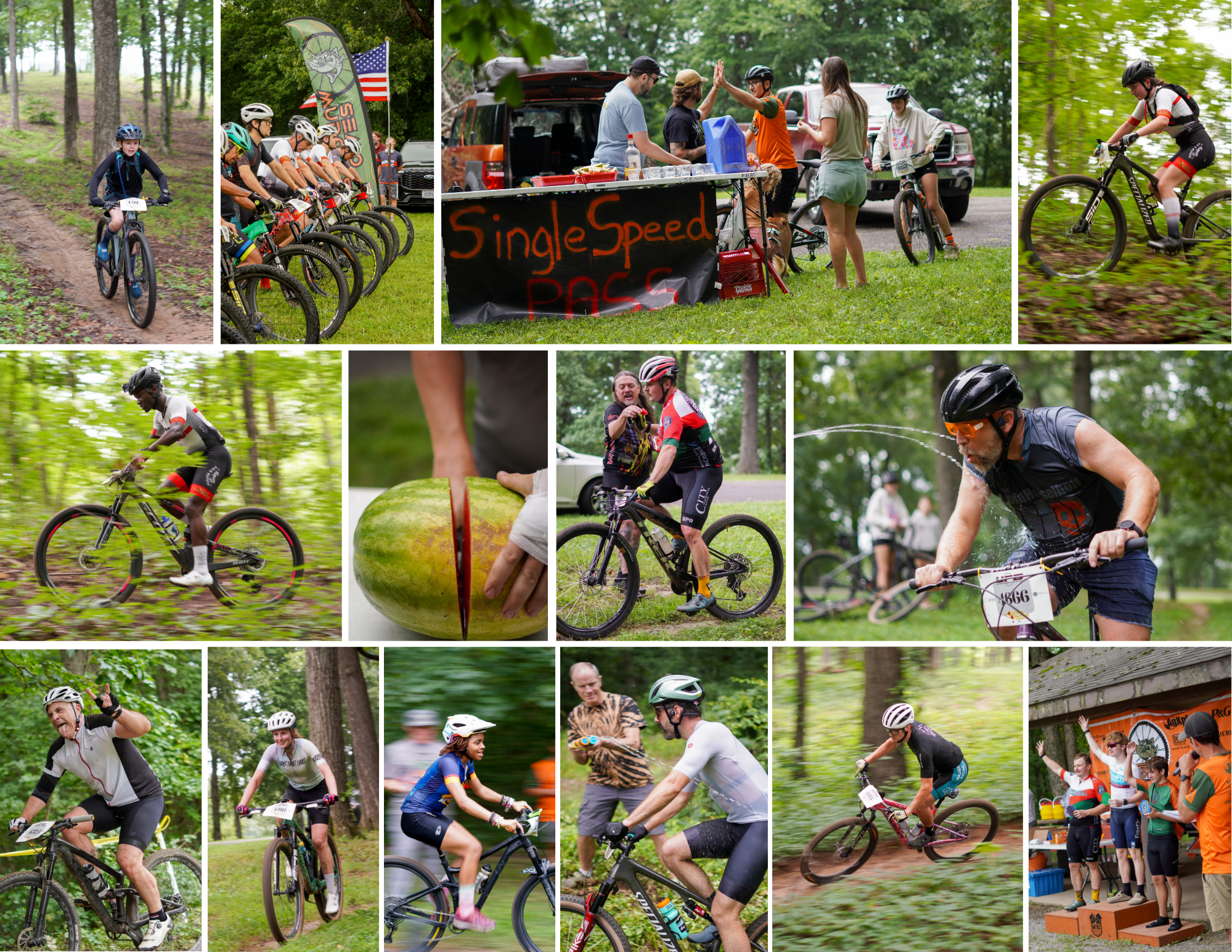 candid photographs of the klash park klash mountain bike race in cape girardeau