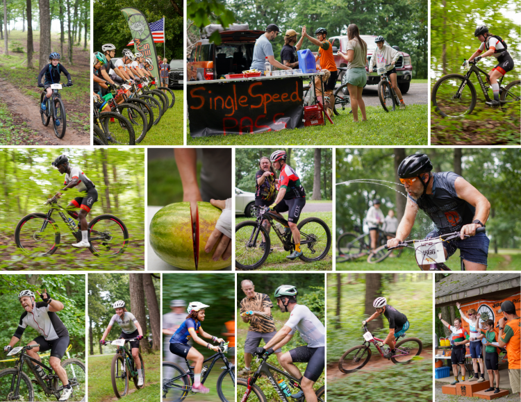 candid photographs of the klash park klash mountain bike race in cape girardeau